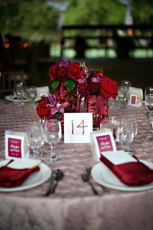 silk red roses centerpieces for weddings