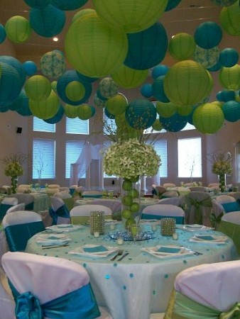Blue Green Wedding Reception Share