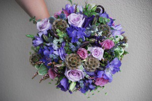 Blue Heron Wedding Bouquet