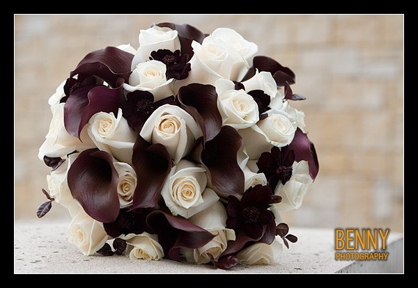 Wedding Party Photo Gallery Chocolate Champagne Bridal Bouquet 