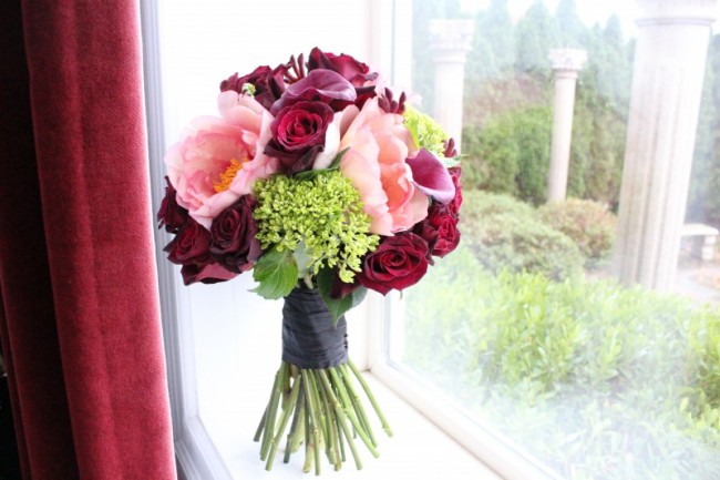 Red Pink Green Wedding Bouquet Share