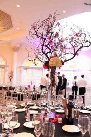 Wedding Party Photo Gallery Tall Branch Centerpiece 