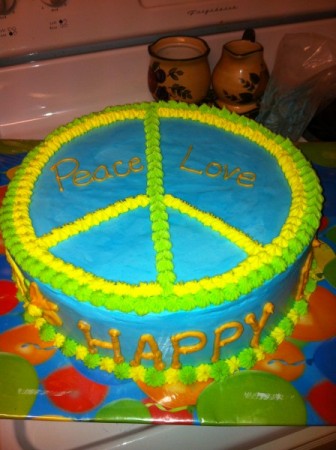 Peace Sign Birthday Cakes on Photo Gallery   Photo Of Peace Sign Birthday Cake
