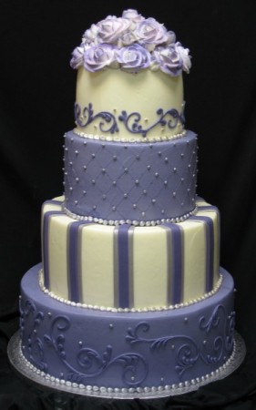 Purple Splendor Wedding Cake