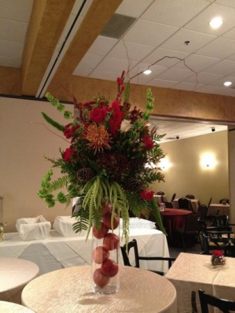 Wedding Party Photo Gallery Red Reception centerpiece 