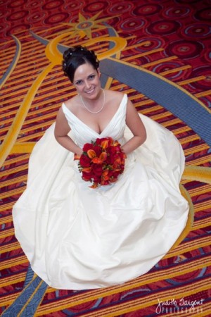 Beautiful Bride With Her Wedding Bouquet