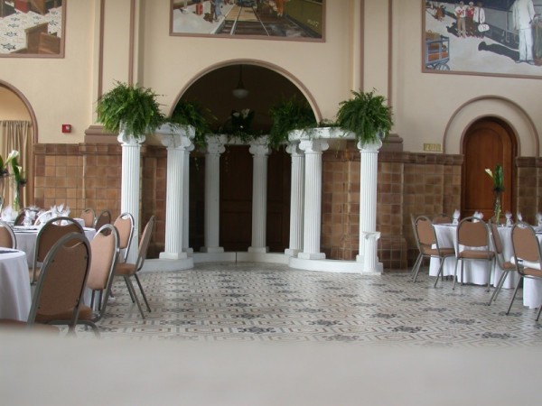 christmas wedding This reception venue features beautiful wedding arches