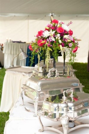 Wedding Buffet With Reception Centerpiece
