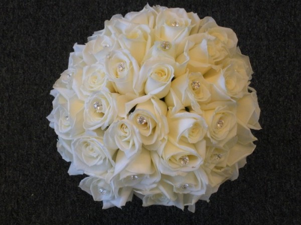 White Rose Wedding Bouquet