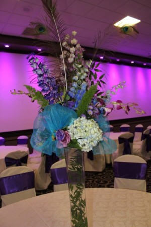 Beautiful Purple & Blue Centerpiece