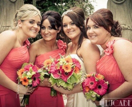Gorgeous Bride with Her Bridesmaids