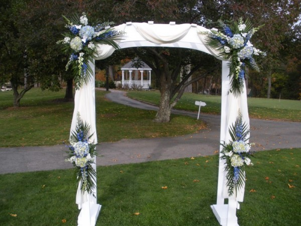 Wedding Arch Accented with Beautiful Flowers