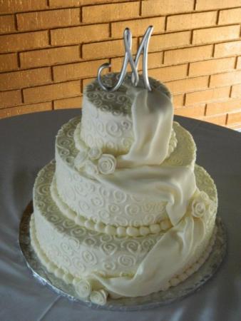 Elegant Draped Wedding Cake