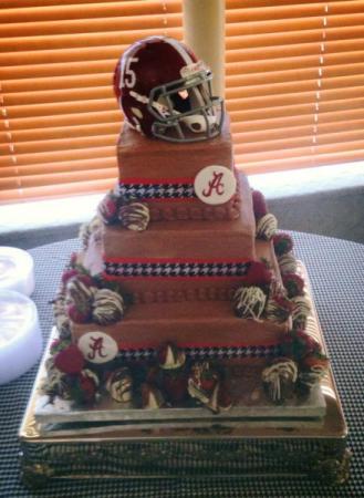 3 Tiered Alabama Football Groom's Cake