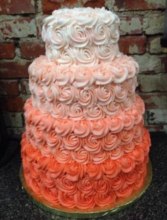 4 Tier Ombre Wedding Cake
