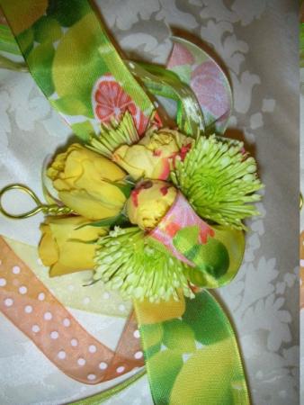Green & Yellow Prom Corsage