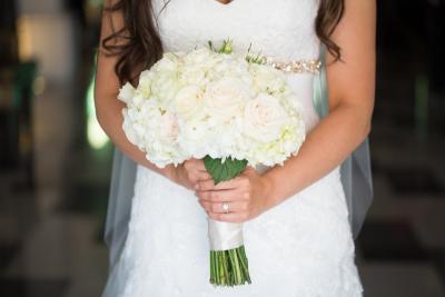Bridal Bouquet With White Roses