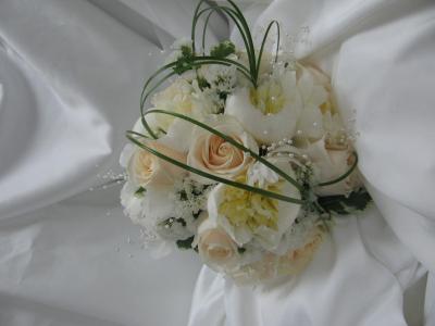 Cream Colored Flowers With Pearls