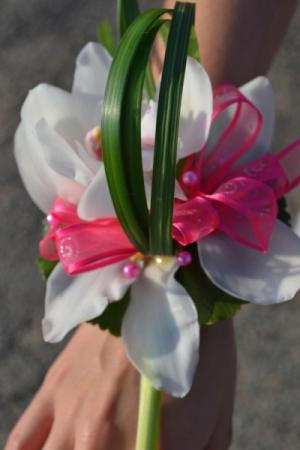 White And Pink Corsage.