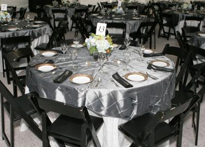 Black And Gray Themed Wedding Reception