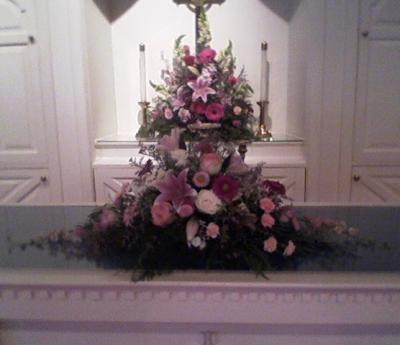 Wedding Ceremony Flowers In Pinks