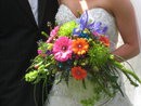 Bright & Exotic Cascading Wedding Bouquet
