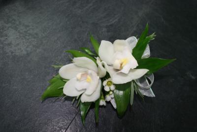 White Orchid Wedding Corsage