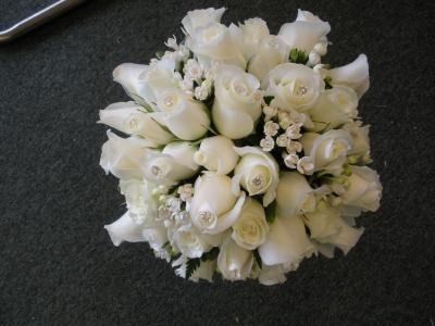 All White Wedding Bouquet