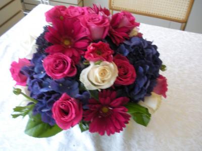 Fuschia & Purple Wedding Bouquet