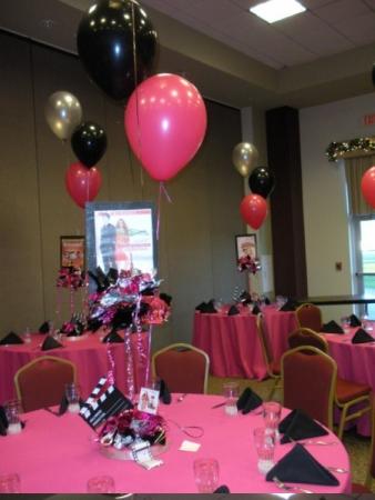 Shaw Center Pink Party Centerpiece