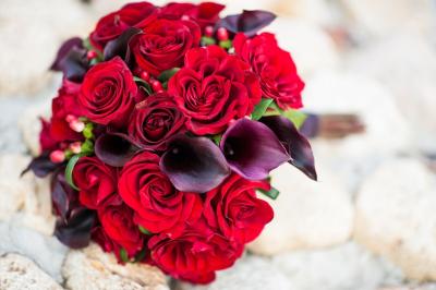 Red & Burgandy Wedding Bouquet
