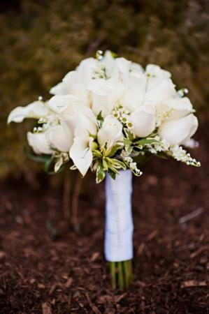 All White Wedding Bouquet