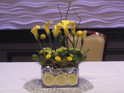Centerpieces at Lombardos with Fresh Lemons