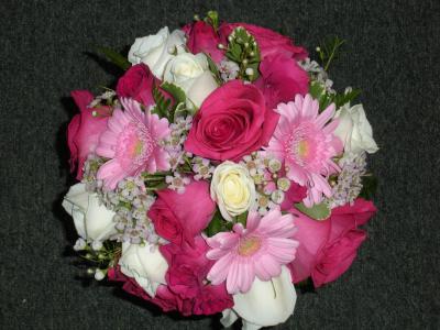 Hot Pink & Light Pink Wedding Bouquet