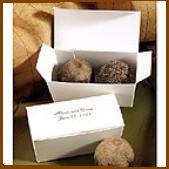 Chocolate Truffles In A Wedding Favor Box