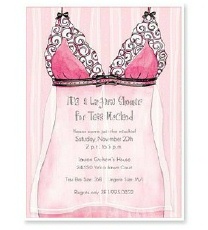 American Wedding Lingerie Shower Invitation