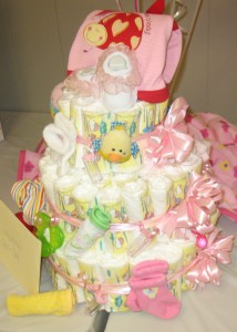 Diaper Cake Centerpiece