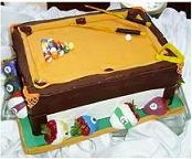 Pool Table Theme Cake