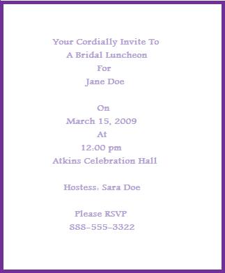 Bridal Luncheon Invitation Etiquette 3
