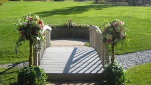 Wooden Bridge & Wedding Flowers