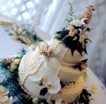 Ivory Stacked Fondant Wedding Cake