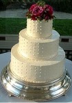 Wedding Cake With Pearl Icing