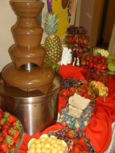 Chocolate Fountain & Fruit Table