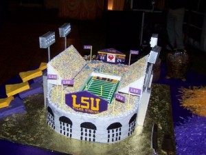 College Football LSU Themed Cake