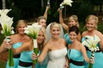 Happy Bridal Party With Their Gourgeous Bouquets