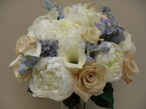 Ivory & Purple Bridal Bouquet