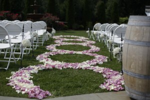 Beautiful Flowers in Aisle