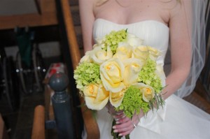 Green & Ivory Wedding Bouquet