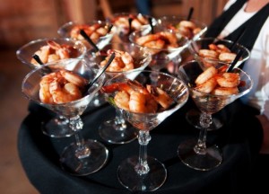 Martinated Shrimp in Martini Glasses