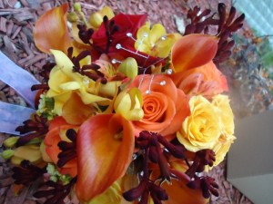 Orange & Yellow Wedding Bouquet